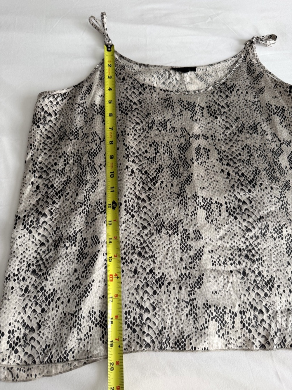 ATM Anthony Thomas Melillo 100% Silk Snakeskin Print Camisole Tank Pavement/Haze - Picture 13 of 14
